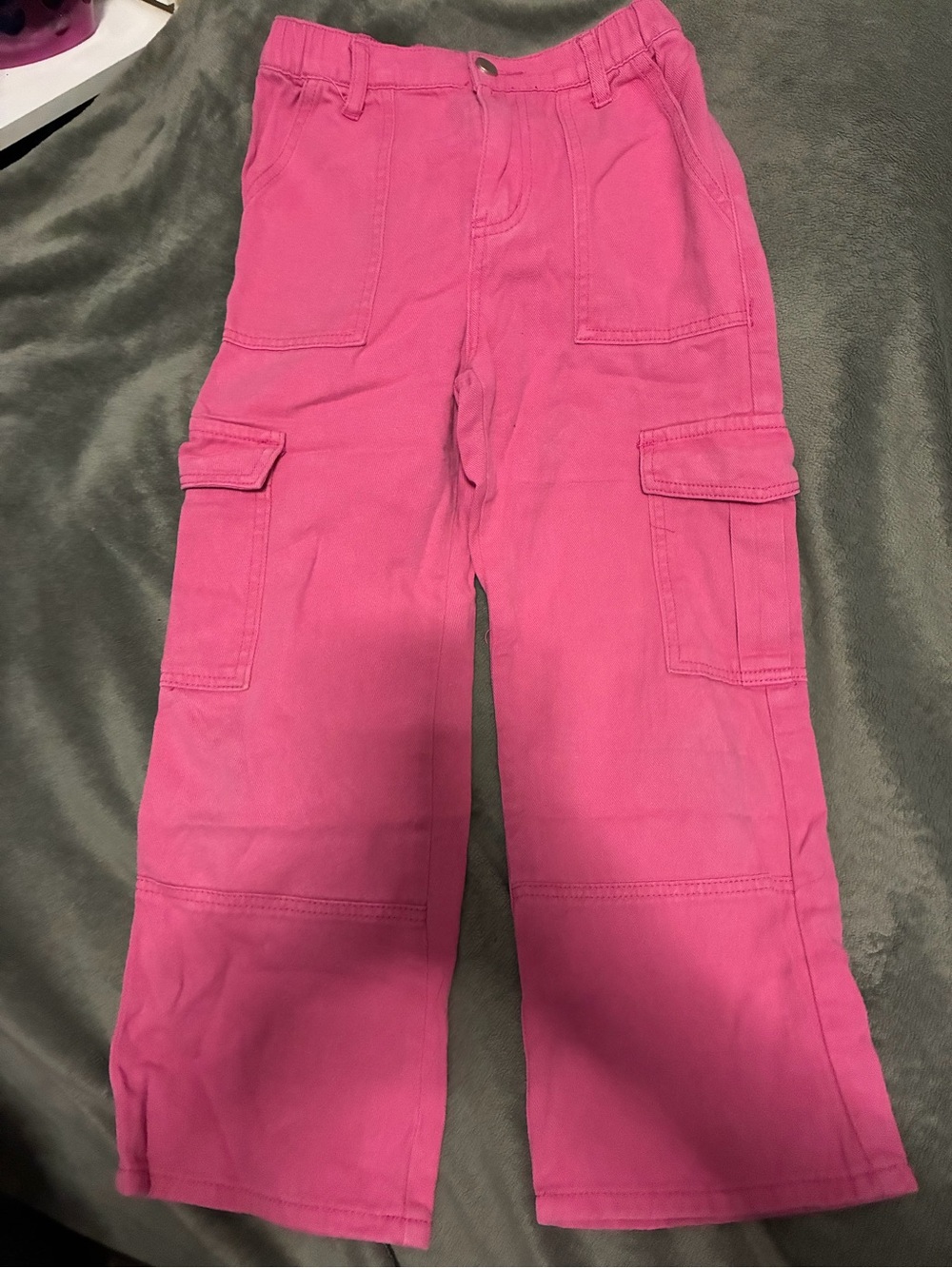 SHEIN Hot Pink Cargo Sweatpants for Kids